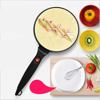 Crêpière Électrique Multifonction Portable Antiadhésive pour la Maison, Mini Machine à Crêpes et Œufs