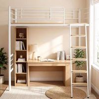Ensemble de lit portable en acier, minimaliste et moderne, pour étudiants, hôtels, appartements, dortoirs, chambres, entrepôts