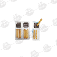 Venta al por mayor de palitos de galleta con chocolate dulce y mermelada, barra de galleta de chocolate Halal, envasados individualmente en blíster, dulce para niños