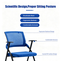 Silla de Oficina Ergonómica Apilable Moderna, Plegable y Ajustable, para Eventos, Estudiantes, Trabajo, Conferencias y Capacitación