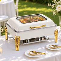 Chauffe-Plat Rectangulaire Isotherme Allnice 9L en Acier Inoxydable à Alcool pour Banquets, Hôtels et Traiteurs