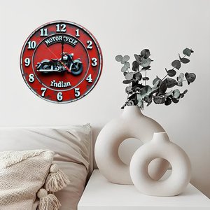 Round Wooden Wall <b>Clock</b> 25x25Cm Modern Art Silent Movement <b>Bedroom</b> Living Room Hanging <b>Clock</b> - Product Image 3