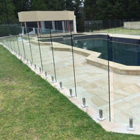 Système de robinet en verre 2205 robuste Balustrade de clôture de piscine en verre sans cadre de sécurité extérieure