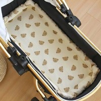 Forro de Algodón Suave para Cochecito de Bebé, con Diseño 3D de Puntos Minky, Plegable, Transpirable, Cojín para Asiento de Coche para Bebés, Personalizado de Fábrica, Venta al Por Mayor