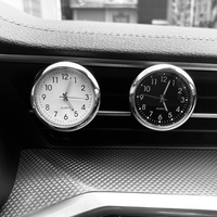 Jam dasbor mobil otomatis dengan jam tangan Mini kuarsa jam tangan elektronik untuk sepeda motor dan sepeda, aksesori mobil tahan air