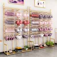 Nouvelle conception de présentoir de lingerie en acier inoxydable, présentoir personnalisé pour magasin de lingerie
