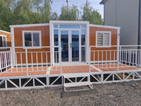 Villa préfabriquée de luxe avec chambres, maison conteneur pliable et extensible, mini-maison familiale mobile et portable