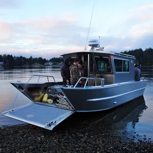 Venta al por mayor las tierras de yate-Consola de barco de pesca de aluminio 2021, casa de cabina, barco de pesca, yate de aluminio, barco de lujo en venta
