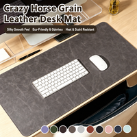 Tapis de souris en cuir personnalisé à motif Crazy Horse, imperméable, grande taille, pour bureau, maison, ordinateur