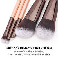 Ensemble de pinceaux de maquillage miniatures de haute qualité personnalisés, synthétiques, vegan, pour fond de teint, poudre, fard à paupières