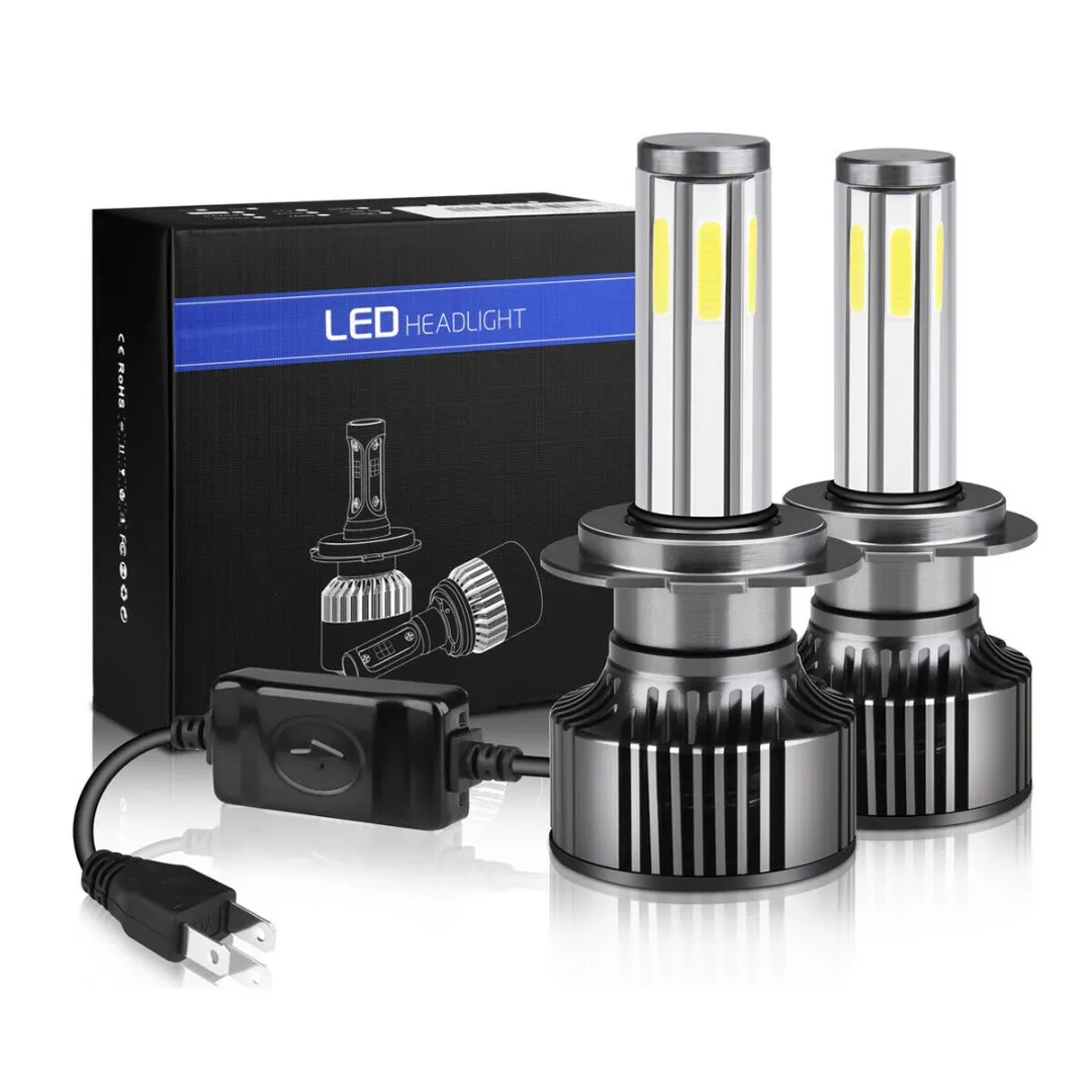 Lâmpada canbus h4 h7 de led, 6 lados, farol de carro de 12v, 16.000lm, 3000k, 6000k, 8000k, lâmpada h3 lâmpada ce ce 9005 hb3 9006 hb4 h8 h9 h11