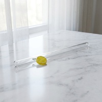 Pailles en verre réutilisables écologiques de 14 mm de diamètre, série été, motif fruits mignons, tube droit épais pour thé au lait et boba