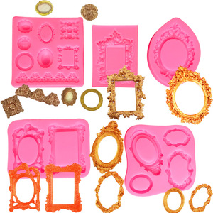 Nouveau cadre Photo <span class=keywords><strong>en</strong></span> relief rétro moule à sucre à la main <span class=keywords><strong>savon</strong></span> et outil de gâteau avec bordure <span class=keywords><strong>en</strong></span> relief creux <span class=keywords><strong>en</strong></span> silicone <span class=keywords><strong>en</strong></span> forme de numéro - Product Image 1