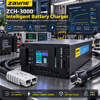 Chargeur de batterie intelligent 10-93V 2-30A 1500W 1800W 2000W avec écran LCD couleur et sortie réglable pour batteries lithium et plomb-acide de plusieurs types