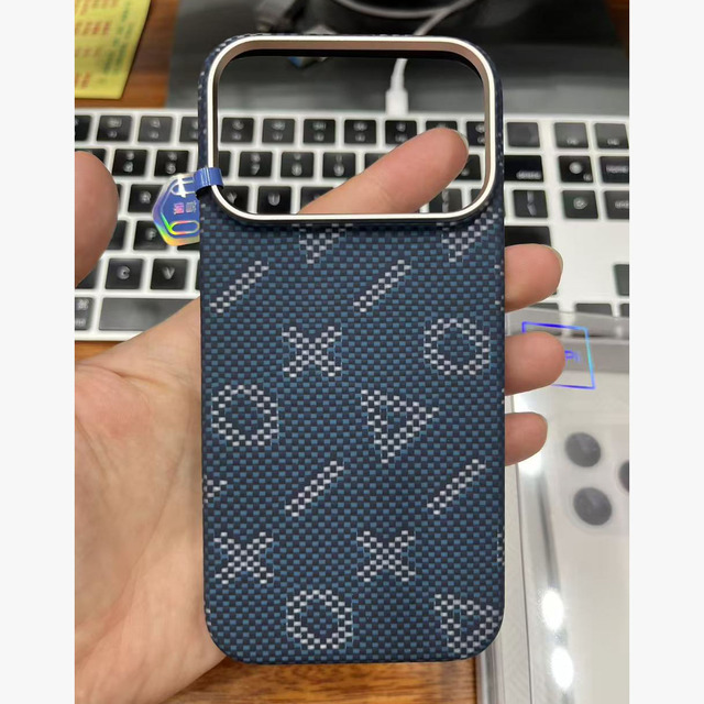 SooPii Secret Code Letter Style Luxury Magnetic Aramid Fiber Protective Case with Magnetic Ring for 17 Pro Max
