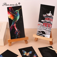 Panwenbo Marqueur de livre coloré à gratter, peinture à gratter portable, jouet amusant pour enfants, peinture à gratter graffiti, marqueur de livre à gratter DIY