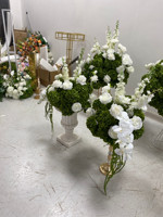 Arrangement de fleurs artificielles, rose blanche, hydrangea vert, décoration de mariage pour événements, décoration de sol pour fêtes