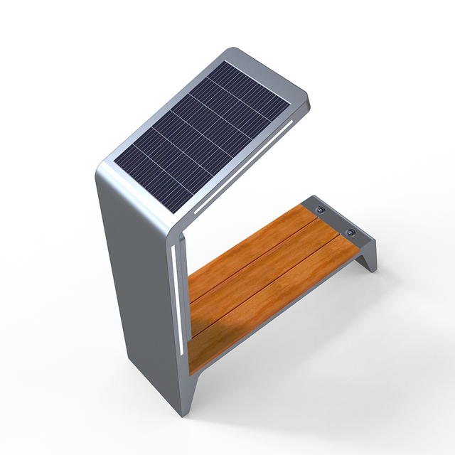 Solar Powered Bench With Phone  Charging Function