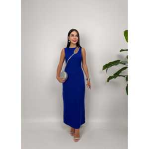 Robe fourreau épaules dénudées 3048, taille naturelle, 100 % polyester, robe de bureau - Product Image 6