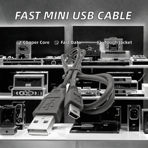 כבל טעינה וסנכרון נתונים מיני USB V3 במהירות גבוהה עם 5 פינים לרמקול בלוטות', מצלמת רכב, GPS, רדיו עם ליבה מנחושת טהורה - Product Image 5