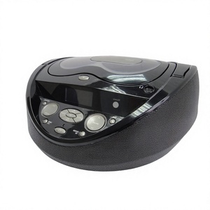 Lecteur DVD portable Boombox avec radio FM et haut-parleurs stéréo doubles, entrée casque pour le divertissement à la maison ou en déplacement - Product Image 1