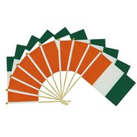 Drapeau Fanion de la Côte d'Ivoire 14*21cm en Polyester à Impression Numérique, Vente en Gros, Offre Spéciale, pour le Marché Mondial