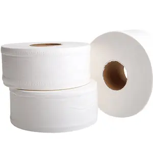 quality 2ply Virgin White pure pulp jumbo roll tissue paper with emboss 100% virgin Wood Pulp