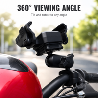 Support de téléphone pour moto, vélo électrique et trottinette électrique - Fixation métallique robuste avec ventouse réglable à 360 degrés