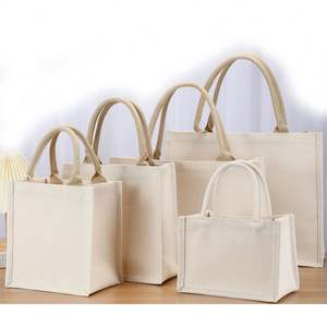 Sac à main en toile de jute personnalisé avec logo imprimé, sac de shopping portable en toile de jute, sac cadeau pour femmes, sac fourre-tout rétro en toile imperméable - Product Image 2