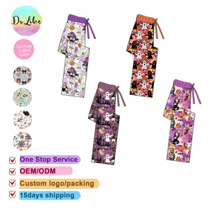 Pantalones Anchos de Bambú Personalizados con Estampado <span class=keywords><strong>Vaquero</strong></span>, Pantalones de Pijama para Adultos, Pantalones con Cordón para <span class=keywords><strong>Mujer</strong></span>, Niños y Bebés - Product Image 2