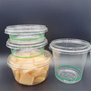 Transparent Biodegradable Plastic PLA Material Food Clear Packaging Container Cup for Deli and Fruit