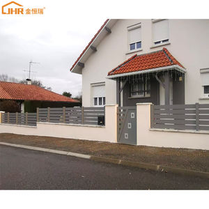 Puerta <span class=keywords><strong>de</strong></span> entrada <span class=keywords><strong>de</strong></span> acordeón deslizante para exteriores, cercado lateral negro <span class=keywords><strong>de</strong></span> alta calidad - Product Image 2