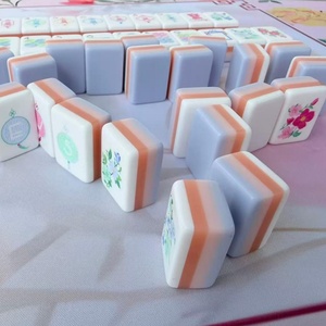 Luxury Modern Portable Acrylic Travel American Luminaire Mahjong Tiles Mahjong Set Artwork Style for <b>Entertainment</b> - Product Image 1