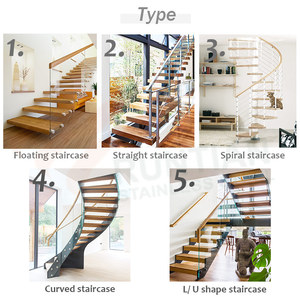 <span class=keywords><strong>Escalier</strong></span> en bois de chêne sur mesure, <span class=keywords><strong>escalier</strong></span> en spirale hélicoïdal en métal - Product Image 2