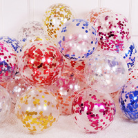 Ballon en latex transparent à paillettes de 12 pouces, ballon scintillant en mylar pour la décoration de fête, mariage, anniversaire