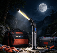 Lampe de travail COB portable rechargeable par USB avec crochet magnétique, batterie amovible 4000mAh pour garage, réparation automobile, camping, urgence