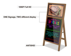 실내 21.5 인치 안드로이드 <span class=keywords><strong>LCD</strong></span> 광고 화면 배터리 전원 독립형 매장 <span class=keywords><strong>LCD</strong></span> 광고 초크 보드와 디스플레이 - Product Image 3