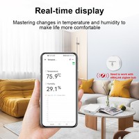 Capteur intelligent de température et d'humidité EWelink Zigbee avec contrôle par application, compatible avec 2MQTT Home Assistant