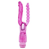 Doppelkopf Anal Perlen Stecker Vibrator Kitzler Stimulator Sexspielzeug für Männer Weibliches Doppel vergnügen