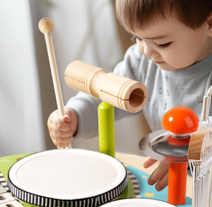 Vente chaude Instruments de percussion basse en bois éducation précoce des enfants jouets musicaux musique de tambour de cloche de vent transfrontalière - Product Image 5