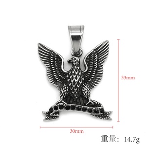 Pendentif Aigle Vintage en Acier Inoxydable Personnalisé, Style Punk Audacieux pour Motard - Product Image 2