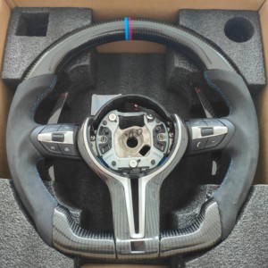 Volante de Fibra de Carbono Real para <span class=keywords><strong>BMW</strong></span> <span class=keywords><strong>E90</strong></span> E92 E93 320i 325i 330i 335i <span class=keywords><strong>330d</strong></span> 2006-2012, Volante Deportivo de Alta Calidad, Estilo Personalizado - Product Image 2