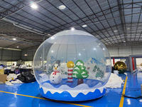 Boule de neige gonflable géante en PVC pour événements publicitaires, globe de Noël gonflable géant
