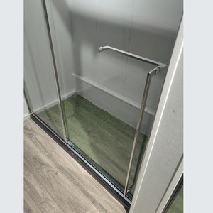 <span class=keywords><strong>Puerta</strong></span> de <span class=keywords><strong>Ducha</strong></span> de Vidrio Templado de 8/10 mm, Marco de Acero Inoxidable 304, <span class=keywords><strong>Mampara</strong></span> de <span class=keywords><strong>Ducha</strong></span> Corredera con Cierre Suave, Diseño Moderno para Baño de Hotel/Villa - Product Image 6