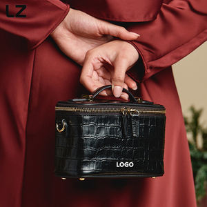 Valigetta <span class=keywords><strong>Professionale</strong></span> per Trucco LZ con Tracolla Regolabile, Borsa a Tracolla in Pelle, Organizer per Pennelli - Product Image 3