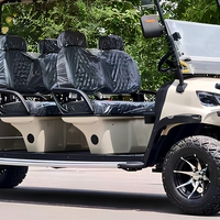 Voiturette de golf électrique 6 places de Chine, véhicule de navettage pour clubs, hôtels, complexes hôteliers, parcs à thème et extérieur