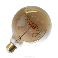 Joyeuses fêtes G125 Ampoule LED décorative transparente à filament pour Noël