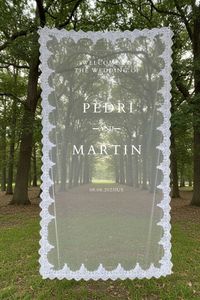 LANJO Décoration suspendue en dentelle pour mariage, zone d'accueil, zone photo de mariage, accessoires de photographie, Jessie - Product Image 6