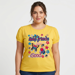 Camiseta Unisex de Cuello Redondo y Manga Corta, Tallas Grandes, Impresión de Pigmentos OEM, Algodón/Fibra de Bambú Ecológica, Logotipo de Diamantes para Adolescentes - Product Image 1