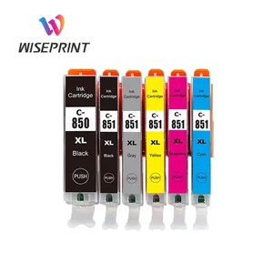 Wisep프린트 호환 캐논 PGI 850 CLI 851 PGI850XL PGI-850XL CLI-851XL CLI851XL 프리미엄 컬러 잉크 카트리지 PIXMA IP7280